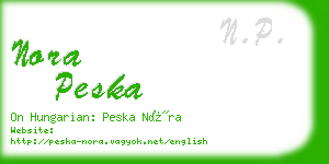 nora peska business card